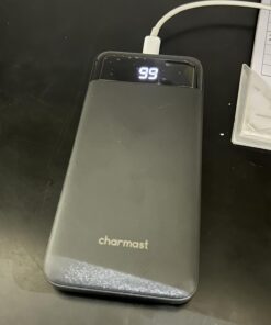 Charmast Portable Charger, USB C Battery Pack, 3A Fast Charging 10400mAh Power Bank LED Display, Slim Portable Phone Battery Charger for iPhone 13 12 11 X 8 7 Samsung S21 S20 Google LG OnePlus iPad Black 39 615UvEPdPjL