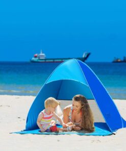 iCorer Automatic Pop Up Instant Portable Outdoors Quick Cabana Beach Tent Sun Shelter Blue 25 615WlzCQjGL