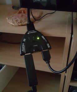 Fosmon 4K HDMI Switch 3 in 1 out 4K@30Hz, 3-Port HDMI Splitter Hub Switcher Auto Switching UHD 3D HDR HD 1080P HDCP, for HDTV, PS5/4, Xbox, Fire Stick 3-Port / 4K@30Hz 32 615WwB85APL