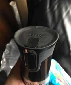 Contigo West Loop Stainless Steel Vacuum-Insulated Travel Mug with Spill-Proof Lid, Keeps Drinks Hot up to 5 Hours and Cold up to 12 Hours, 16oz Black 53 615azua1nmL
