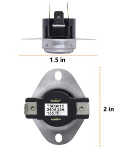 Alternative view of WP3387134 (3387134) Dryer Cycling Thermostat for Meytag, Kenmore, Whirlpool Dyers Replaces PS11741405, AP6008270, 3387139, 3387135, 306910, 326801, 661512, WP3387134