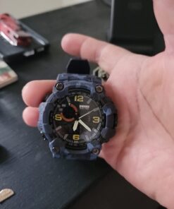 Gosasa Men's Watches Multi Function Military S-Shock Sports Watch LED Digital Waterproof Alarm Watches… A _1520_camouflage&green 35 615c3uHO8cL