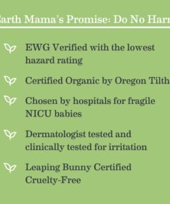 Earth Mama Organic Diaper Balm | Diaper Cream for Baby | EWG Verified, Petroleum & Artificial Fragrance-Free with Calendula for Sensitive Skin, 2-Fluid Ounce 2.03 Fl Oz (Pack of 1) 24 615d9PeoDlL
