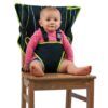 The Original Easy Seat Portable Safety Harness Chair Accessory (Black) - Quick, Easy Cloth Portable High Chair for Travel, Fits in Your Hand Bag as a Convenient Baby Travel Accessory Black 36 615drdtghQL
