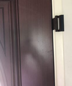 BAOWEIJD Door Lock Child Proof, Home Security Door Reinforcement Lock Withstand 800 lbs Door Latch Double Safety Security Protection for Your Home (Brown Door Security Lock) Brown 30 615eYhGwaPL