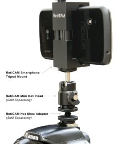 RetiCAM Smartphone Tripod Mount - Metal Universal Smart Phone Tripod Adapter Including Both Standard and XL Mounting Kits Black - Standard and XL (2.1 to 3.6") 36 615jdiGiu1L