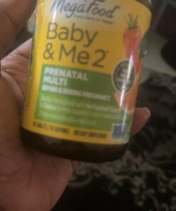 MegaFood Baby & Me 2 Prenatal Vitamin and Minerals - Vitamins for Women - with Folate (Folic Acid Natural Form), Choline, Iron, Iodine, and Vitamin C, Vitamin D and more - 60 Tabs (30 Servings) 60 Count (Pack of 1) 28 615lZNXJ7L 1