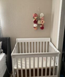 Dream On Me Aden 4-in-1 Convertible Mini Crib In White, Greenguard Gold Certified, Non-Toxic Finish, New Zealand Pinewood, With 3 Mattress Height Settings 27 615lwU8EPuL