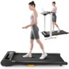 UREVO Under Desk Treadmill, Walking Pad for Home/Office, Portable Walking Treadmill 2.25HP, Walking Jogging Machine with 265 lbs Weight Capacity Remote Control LED Display Black One Size 32 615m xHKStL