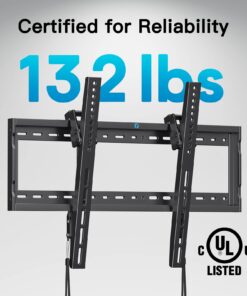 Alternative view of Pipishell UL Listed Tilt TV Wall Mount Bracket Low Profile for Most 37-75 Inch LED LCD OLED Plasma Flat Curved TVs, Large Tilting Mount Fits 16"-24" Wood Studs Max VESA 600x400mm Holds up to 132lbs