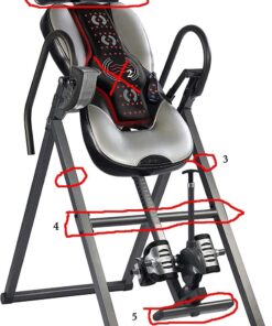 INNOVA HEALTH AND FITNESS ITM5900 Advanced Heat and Massage Inversion Table, Gray/Black 80 615mmR4BJGL