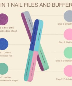 IFUNSON Professional Nail Buffer Block, Nail Buffer for Natural Nails, All-in-One Smooth & Buff & Shine for Nail Care, 6 Pack 23 615neoE5gcL