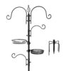 Ashman Deluxe Bird Feeding Station (1 Pack) Bird Feeders for Outside - Multi Feeder Pole Stand Kit with 4 Hangers, Bird Bath and 3 Prong Base for Attracting Wild Birds - 22 Inch Wide x 92 Inch Tall. 1 Pack 23 615oCZvVSRL