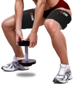 Fitru Premium Thigh Trimmers for Men & Women - Body Wrap Sauna Waist Trainer for Your Legs Pink L: 33" X 9" 13 615ofXESWWL