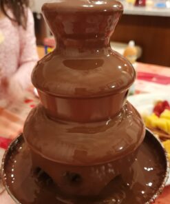 Nostalgia 3 Tier Electric Chocolate Fondue Fountain Machine for Parties - Melts Cheese, Queso, Candy, and Liqueur - Dip Strawberries, Apple Wedges, Vegetables, and More - 24-Ounce - Black, Small Black Chocolate Fountain 15 615qz9txmL
