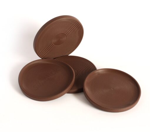 Slipstick Universal Non Slip Rubber Protector Pads (Set of 4) 3 Inch Round Gripper Pads to Prevent Sliding and Protect Hard Surfaces, Brown, CB755