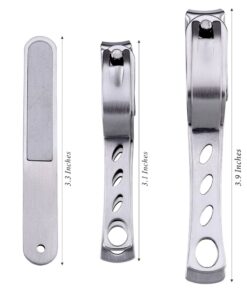 Keiby Citom Nail Clippers with 360-Degree Rotating Head - Stainless Steel Fingernails and Toenails Cutter Lagre and Small Sizes (Silver) 16 615ub7JT4L