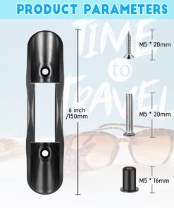 Housedeco Kayak Paddle Holder Clips(Including Screws),Deck Mounted Universal Kayak Paddle Clip & Fishing Net Clip 2Pcs Black 25 615wSTt3yQL 2