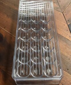 iDesign Plastic Egg Holder for Refrigerator with Handle and Lid, Fridge Storage Organizer for Kitchen, Set of 1, Clear 60 615wctRcXUL