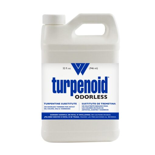 Weber Odorless Turpenoid, Artist Paint Thinner and Cleaner, 946ml (32 Fl Oz) Bottle, 1 Each 1 Quart (Pack of 1)