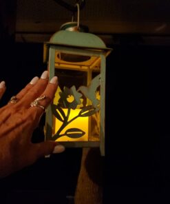 Solar Lantern Outdoor Hummingbird Blue Decor Antique Metal and Glass Construction Mission Solar Garden Lantern Indoor and Outdoor Solar Hanging Lantern Entirely Solar Powered Lantern Low Maintenance 1 Pack 26 615zYWIKSKL