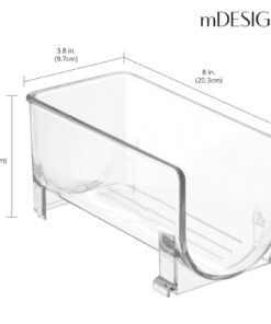 mDesign Plastic Free-Standing Wine Set Rack Storage Organizer for Kitchen Countertops, Pantry Cabinet, Fridge Organization - Holds Water Bottle and Alcohol Bottles - 2 Pack - Clear 2 bottle 23 616 imCUr2L