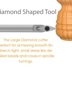 Savannah - 7586 Carbide Turning Tool Large Size (3 Piece Set - All 3 Turning Tools) Includes Diamond Shape, Round and Square Turning Tools With Comfort Grip Handles, Three Tool Set,Silver 22 6160qdneDUL