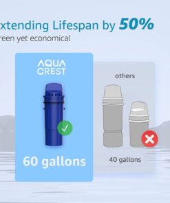 AQUA CREST NSF Certified Filter, Replacement for Pur®, Pur® Plus Pitcher Water Filter, CRF950Z, PPF951K™, PPF900Z™, DS1811Z, PPT711, PPT111, CR-1100C and All Pur® Pitchers and Dispensers, 4 Packs 27 6161l7E18JL