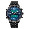 VIGOROSO Men's LED Analog Digital Date Week Sports Outdoor Steel Blue Dial Watch Black&Blue 37 6162eXlLWxL 3