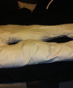 Pregnancy Pillow, Full Body Maternity Pillow with Contoured U-Shape by Bluestone, Back Support 60 x 35 x 7" Pillow & Pillowcase White 36 6163OBeoa3L