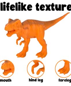 Alternative view of Kids Dinosaur Figures Toys, 7 Inch Jumbo Plastic Dinosaur Playset, STEM Educational Realistic Dinosaur Figurine for Boys Girls Toddlers Including T-Rex, Stegosaurus, Triceratops, Monoclonius, 12 Pack