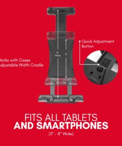 Macally Car Headrest Tablet Holder, Adjustable iPad Car Mount for Kids in Backseat, Compatible with Devices Such as iPad Pro Air Mini, Galaxy Tabs, And 7" to 10" Tablets and Cell Phones - Black 36 6165OZNCuzL