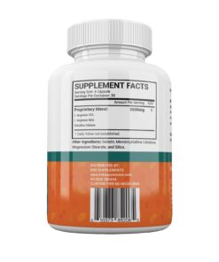 KRK SUPPLEMENTS 1 Bottle Nitric Oxide Complex 3500mg Per Serving L-Arginine HCL AAKG AKG Alpha Ketoglutarate Citrulline Malate 120 Capsules 120 Count (Pack of 1) 10 6166Jj6bwML