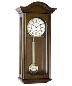 QWIRLY Hermle Brooke Mechanical Regulator Wall Clock 70815Q341, Walnut