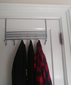 Deco Brothers Over The Door Hook Organizer with 6 Hooks, Silver 35 61681MADioL