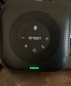 EMEET Conference Speakerphone M0 Plus,4 AI Mics 360° Voice Pickup, Noise Reduction, USB C Speaker, Bluetooth Conference Speaker for 8 People w/Daisy Chain for 16 Compatible with Leading Software Advanced M0 PLUS for 8 52 6168Eh2v6KL