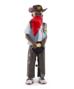 Melissa & Doug Cowboy Role Play Costume Set (5 pcs) - Includes Faux Leather Chaps 22 6169dp4vPlL