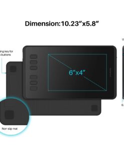 Alternative view of Drawing Tablet HUION Inspiroy H640P Graphics Tablet with Battery-Free Stylus 8192 Pressure Sensitivity 6 Hot Keys, 6 x 4inch Drawing Pad for Digital Art, Design & Animation, Work with Mac, PC & Mobile