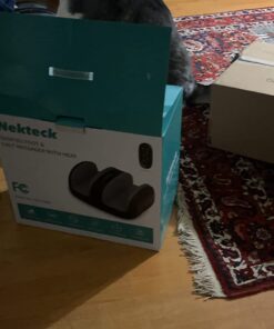 Nekteck Foot Shiatsu Massager, Calf Massage with Heat Therapy, Deep Kneading, Vibration, Compression Leg Massager for Home and Office Use Black (Remote Control) Black - With Remote 33 616BBYsxasL