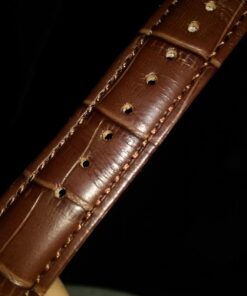 iStrap Leather Watch band Alligator Grain Calfskin Replacement Strap Stainless Steel Buckle Bracelet for Men Women-18mm 19mm 20mm 21mm 22mm 24mm-Black Brown Brown-Rose Gold Buckle 25 616D4I9DNuL