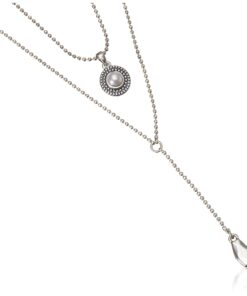 Alternative view of Lucky Brand Womens Pearl Delicate Necklace One Size Silver