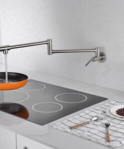 SUMERAIN Pot Filler Faucet Wall Mount,Brushed Nickel Finish and Dual Swing Joints Design Brushed Nickel 18 616DGtUtnRS