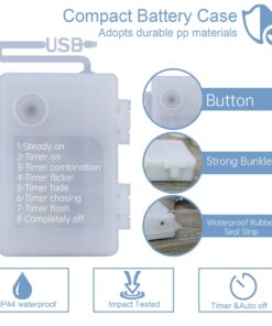 Impress Life Decorative String Lights, Sea Glass Festive Beach Themed 10 ft 40 LEDs Battery&USB Cord Operated Eco-Friendly with Multi-Function Remote for Tent Wedding Nursery Bedroom Party Ornament 32 616DVTHkzdL