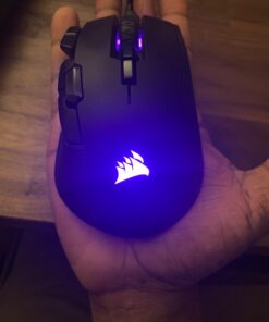 CORSAIR IRONCLAW WIRELESS RGB Rechargeable Gaming Mouse with Slipstream Technology - 18,000 DPI - 3-Zone RGB Multi-Color Backlighting - Black 64 616EOZq7XeL