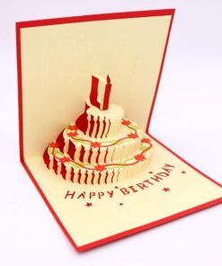 IShareCards® Handmade 3D Pop Up Birthday Cards Creative Greeting Cards Papercraft (90° Happy Birthday Cake) 90° Happy Birthday Cake 12 616F1fH3q7L
