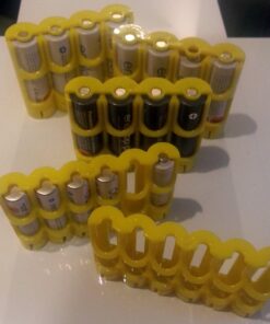 Storacell by Powerpax Slimline AA Battery Storage Container - Holds 4 Batteries, Yellow 8 616G9AoYhyL