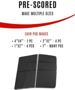 Alternative view of SlipToGrip Non Slip Furniture Gripper Pads | Non Skid Surface Pads Stop Sliding | Pre-Scored Multi Pack with 3/8" Felt Core (8 Pads) | Create Custom Sizes 4", 2", 1" | Anti Slip Rubber Protects Floors Square 8 pack