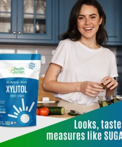 Health Garden Birch Xylitol Sweetener - Pure Birch Xylitol – Non GMO, Ideal Powdered Sugar Substitute - Non-GMO Sugar Alternative - (5 lbs) 5 Pound (Pack of 1) 15 616HHcxOgcL