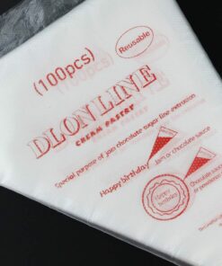 DLOnline 200 Pcs Disposable Cream Pastry Bag Cake Icing Piping Decorating Tool Cupcake Decorating Piping Icing Bag (Red) Red 22 616IgMKT7AL