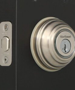Alternative view of Single Cylinder Deadbolt Finish: Satin Nickel